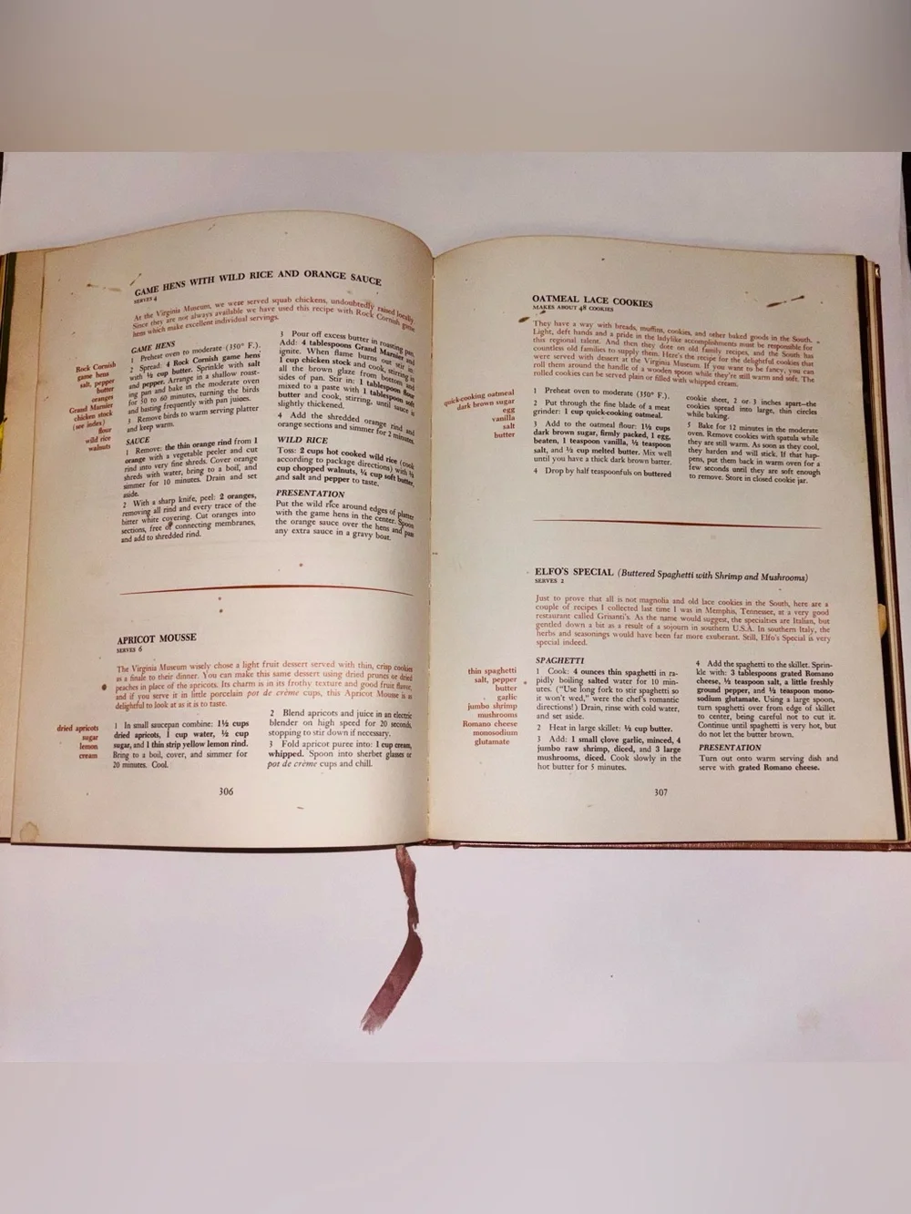 Vincent Price MCM collectible cookbook -  travel elite restaurants’ menus &more